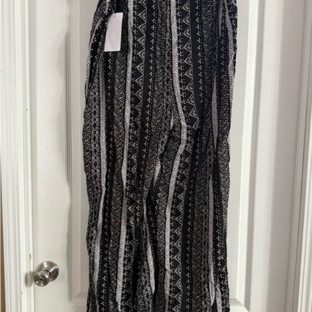 NWT Woman Within Black and White Wide Leg Pants-22W